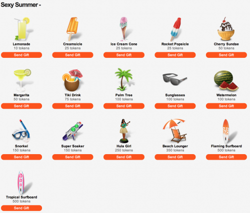Cam4 token gifts