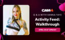 Activity Feed: Q&A Walkthrough With CAM4 Coach Vanna Faye – April 29th